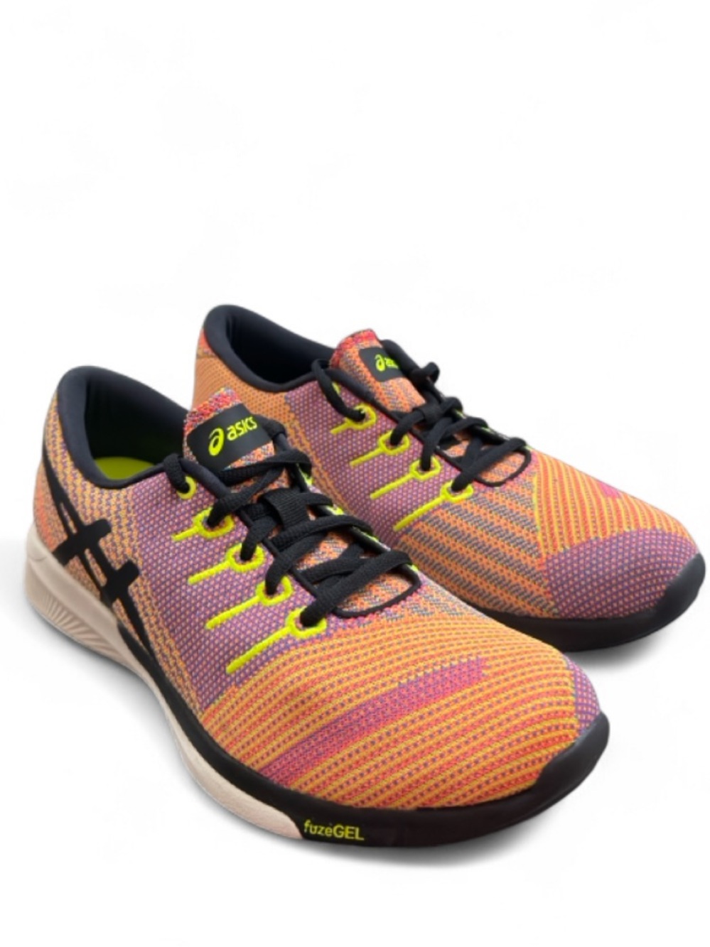Asics fuzeX Knit βCoral Yellowβ Running Shoes Size US 8 Womenβs/ EU 39.5 (NWT)